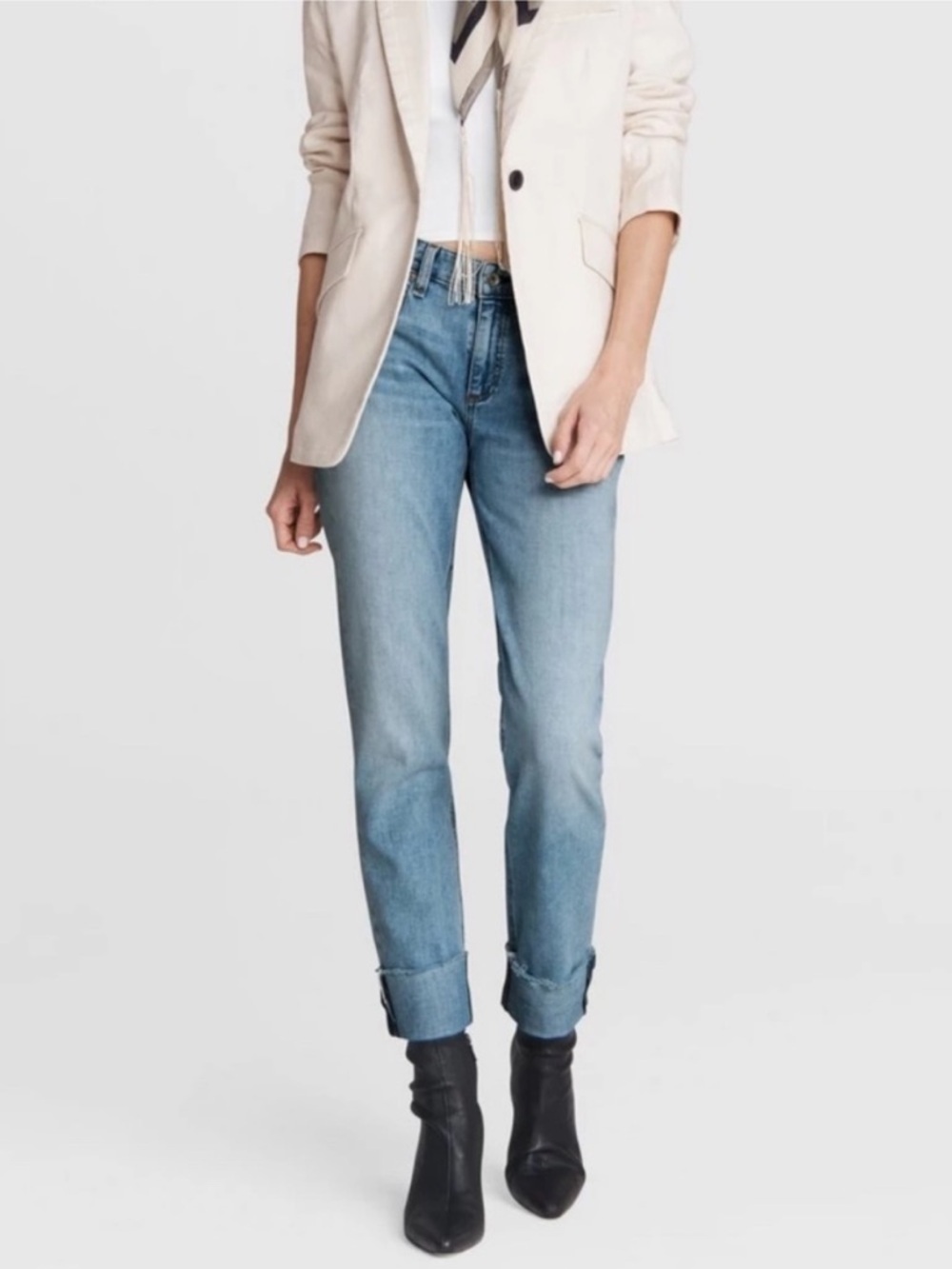 Rag & Bone Dre Low-Rise Slim Boyfriend Jeans Tulip Size 24 NWT New